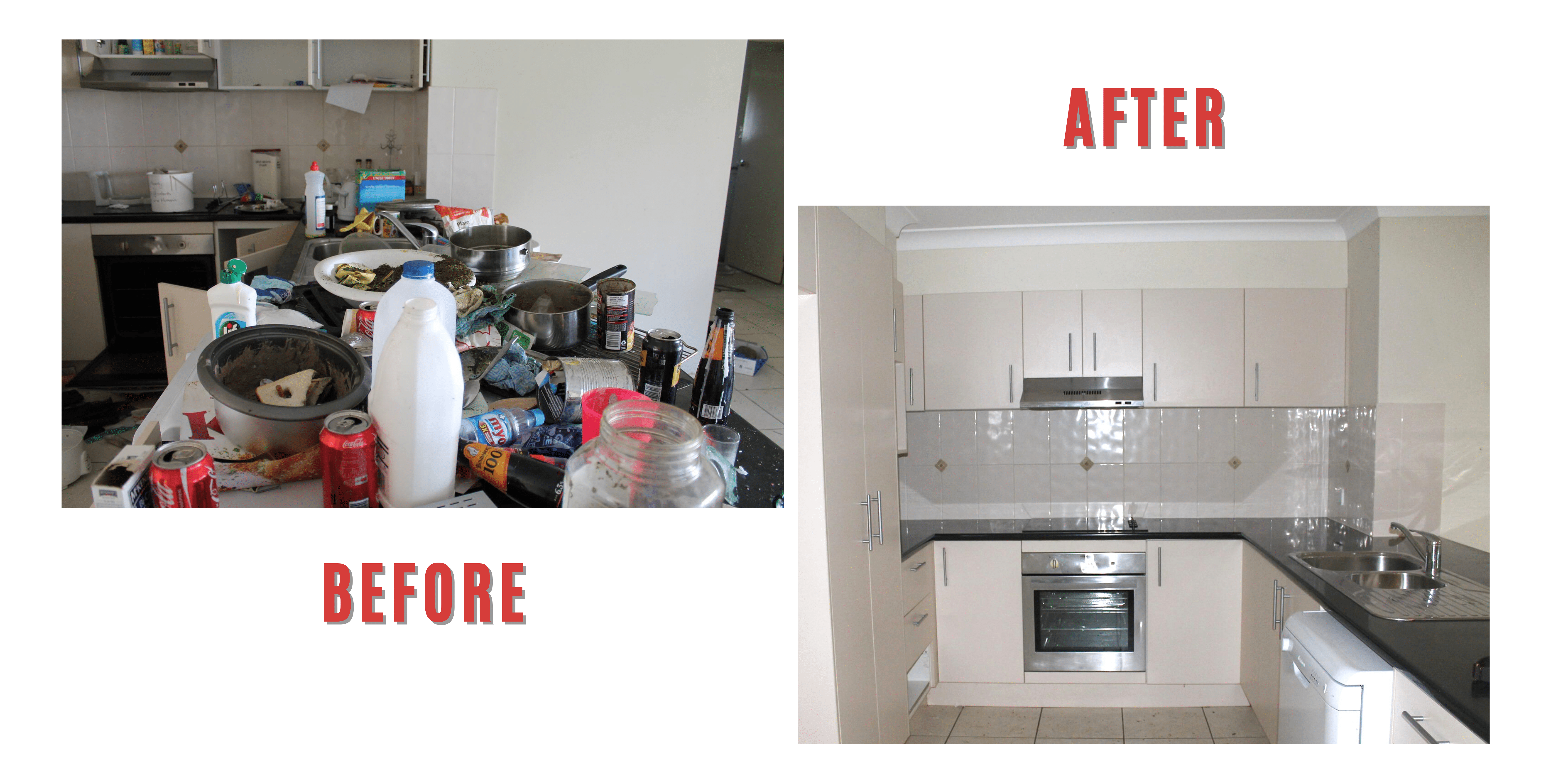 before and after hoarding cleanup